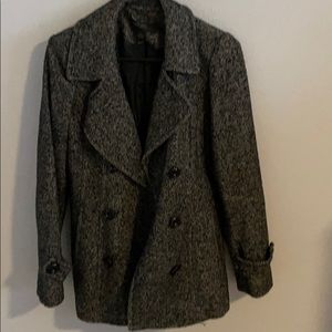 Jason Cole Double-Breasted Pea Coat herringbone